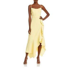 Aqua Yellow Spaghetti Strap Sundress for Wedding Guests